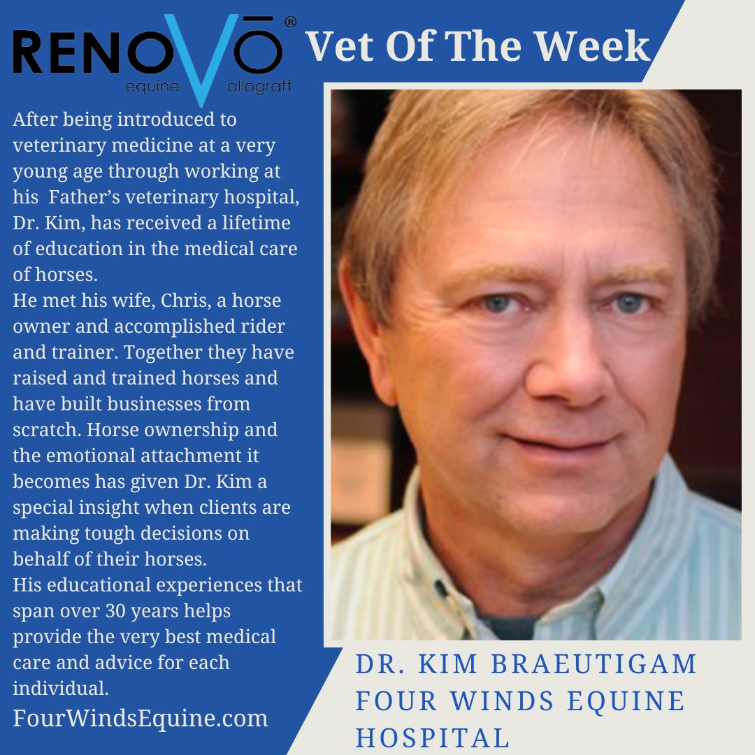 RenoVo AmnionSolutions Veterinarian of the week Dr Kim Braeutigam of Four Winds Equine Hospital